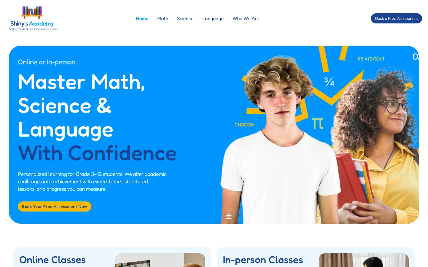 Shiny’s Academy education website artwork