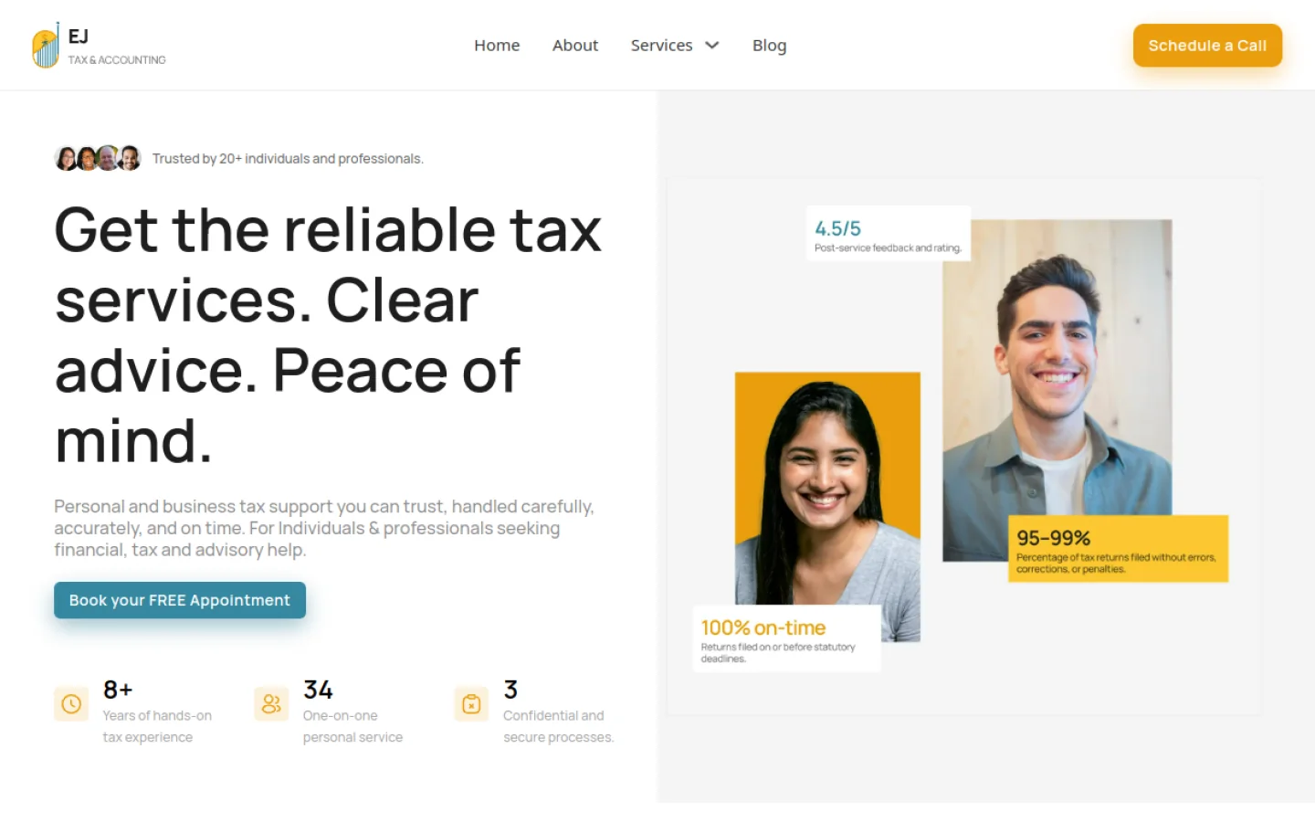 EJ Tax and Accounting website