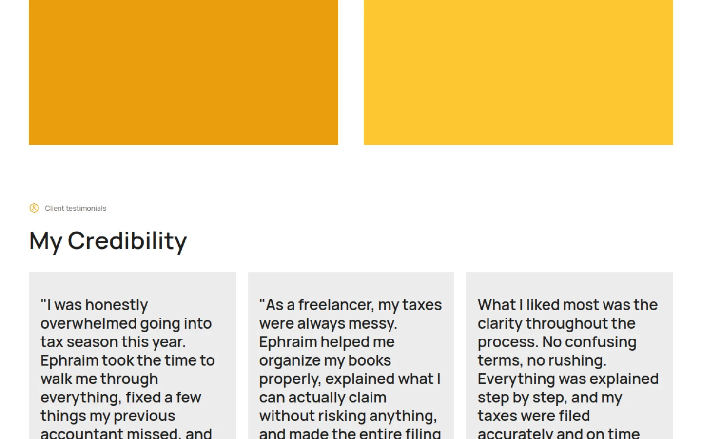 EJ Tax & Accounting website content detail
