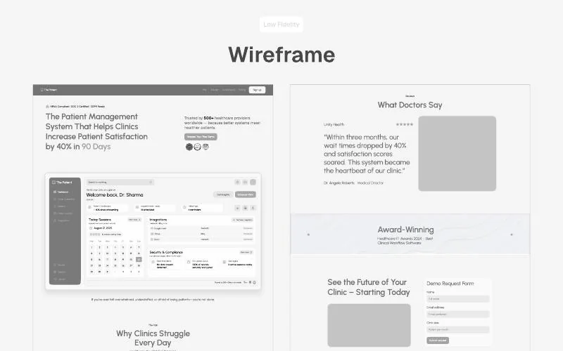 The Patient website content detail